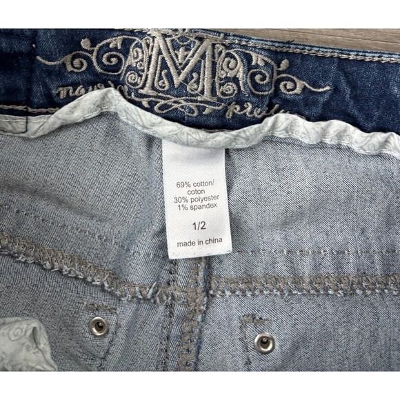 Maurices Embroidered Skinny Jeans Size 1/2 Stretch Low Rise - Picture 5 of 5